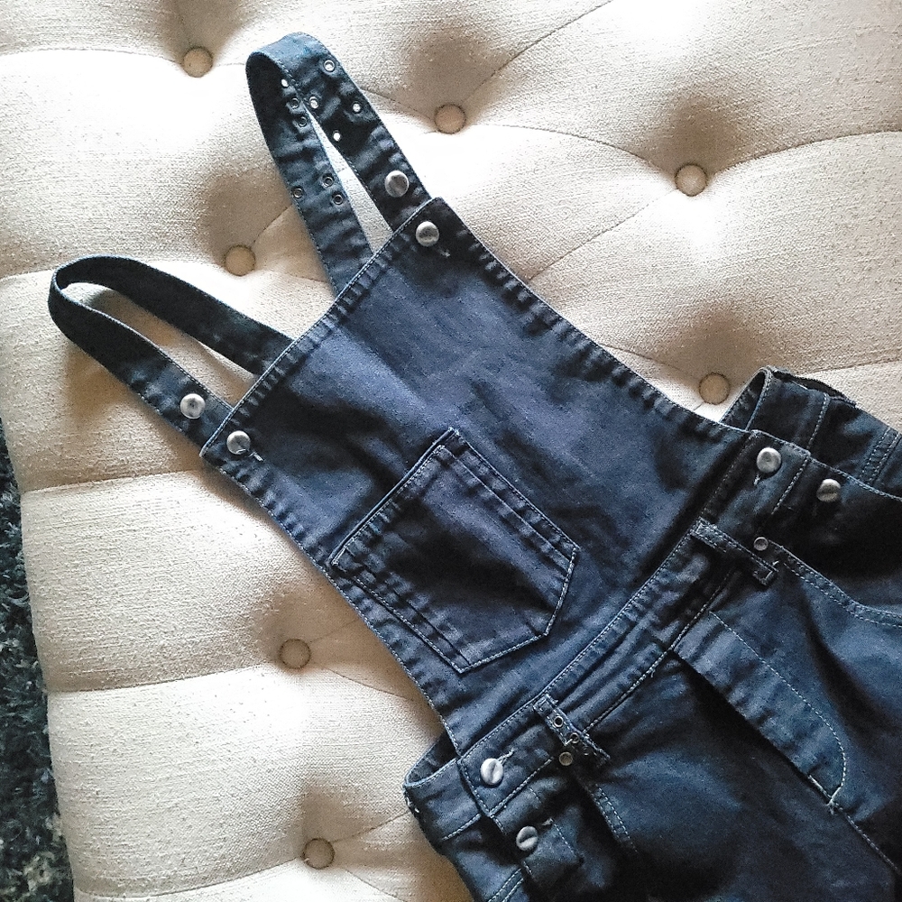 Diesel Black Denim Overall Jumpsuit